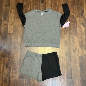 NWT Joyspun Pajamas Set Size Women’s Large Color Gray And Black